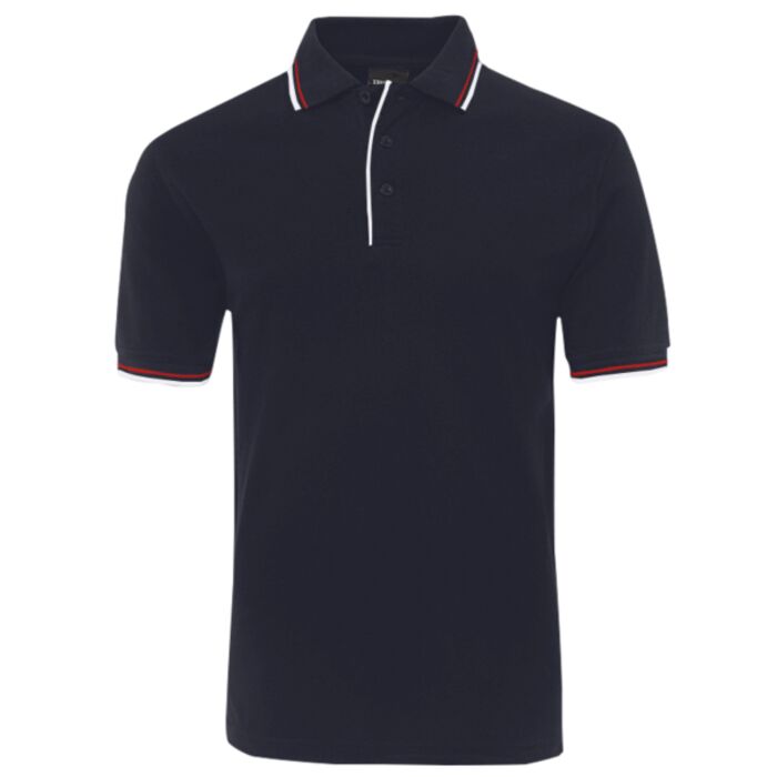 JB's  DOUBLE CONTRAST POLO   NAVY/RD/WHITE-S Thumbnail
