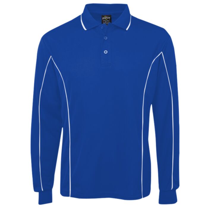 PODIUM L/S PIPING POLO Thumbnail